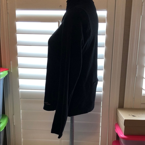 Eddie Bauer Women's Black Quarter-Zip Sweatshirt - Picture 7 of 9